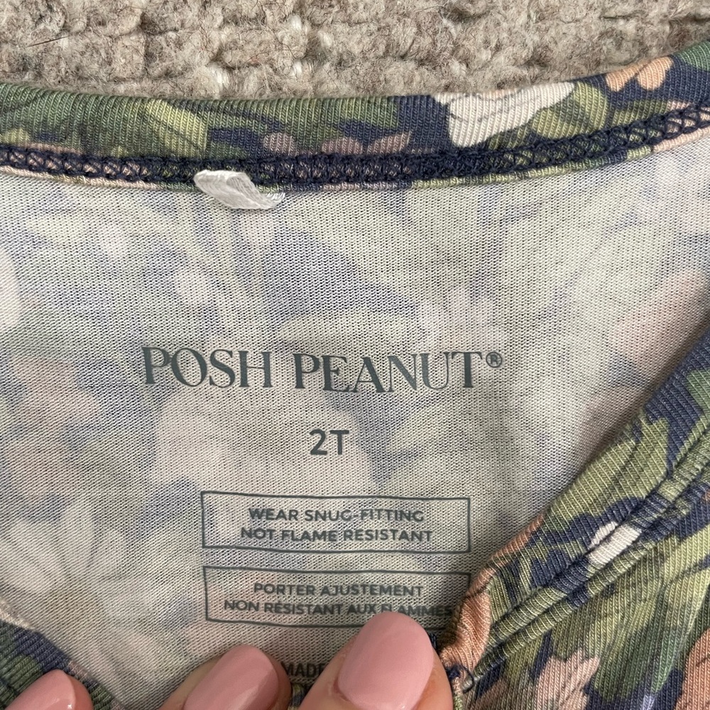 Posh Peanut Floral Convertible One Piece Pajama - Picture 2 of 4